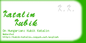 katalin kubik business card